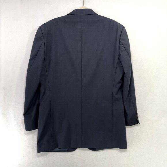 Vtg Ungaro Uomo Blazer Jacket Men 39R Black Wool Two Button Gruppo GFD Italy 90s - Picture 2 of 16